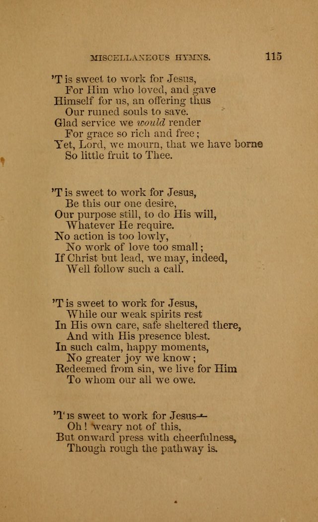 Hymns for First-Day Schools (Rev. and Enl.) page 115