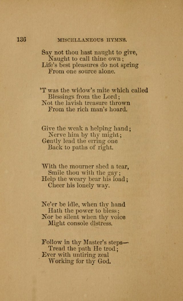 Hymns for First-Day Schools (Rev. and Enl.) page 136