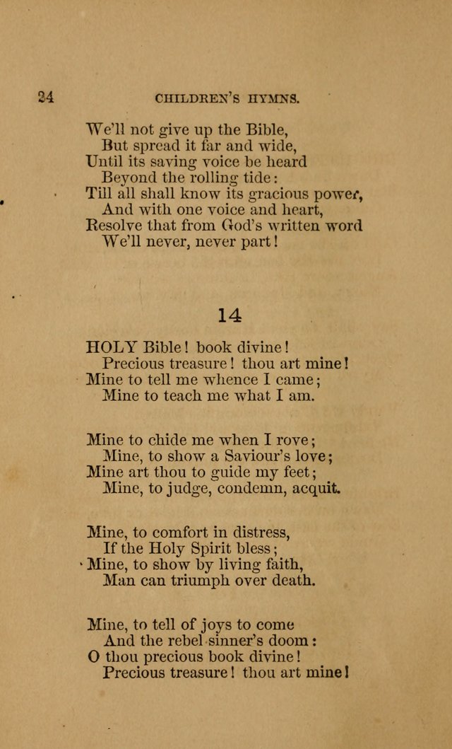 Hymns for First-Day Schools (Rev. and Enl.) page 24