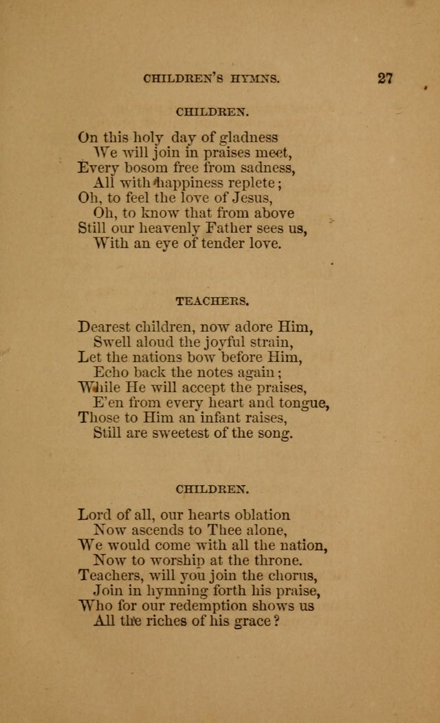 Hymns for First-Day Schools (Rev. and Enl.) page 27