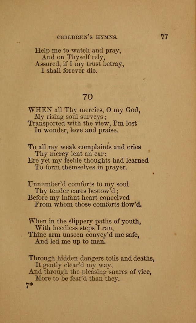 Hymns for First-Day Schools (Rev. and Enl.) page 77