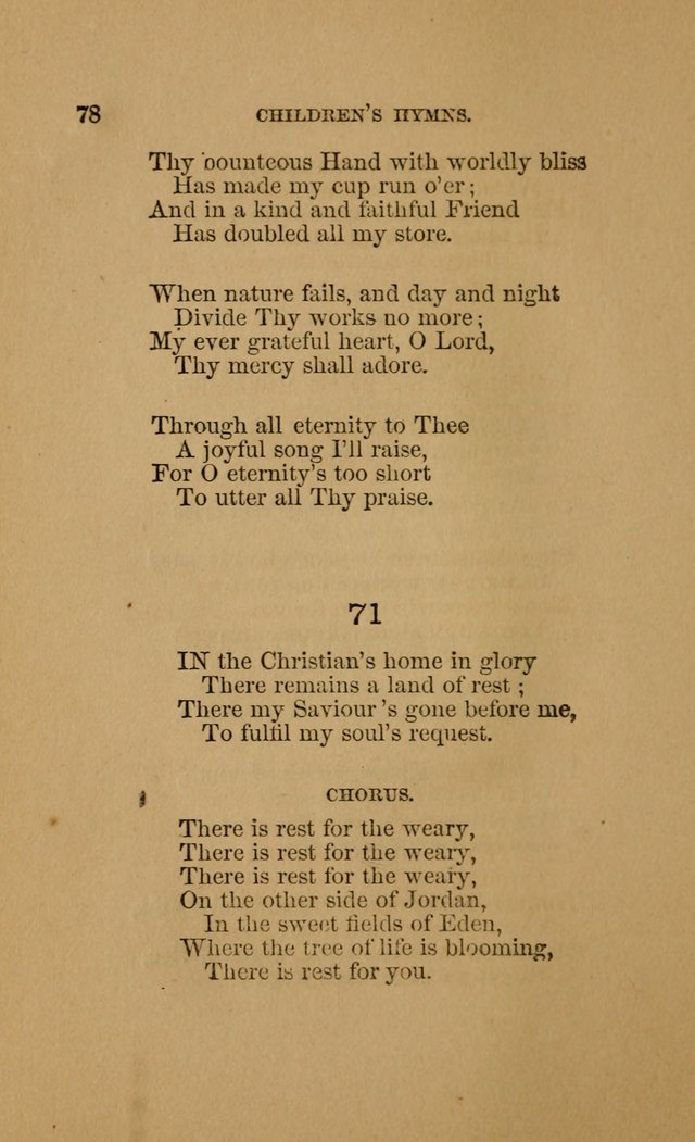 Hymns for First-Day Schools (Rev. and Enl.) page 78