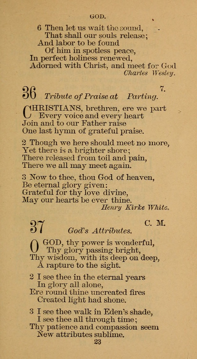 The Hymn Book of the Free Methodist Church page 23