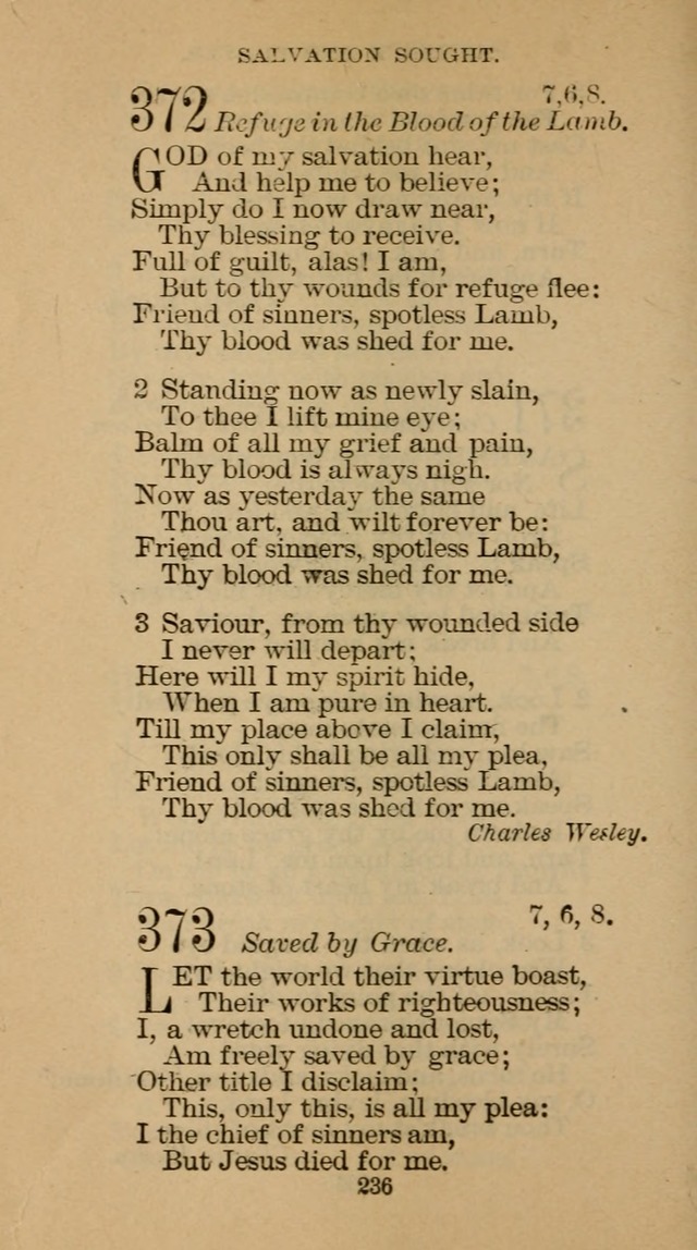 The Hymn Book of the Free Methodist Church page 238