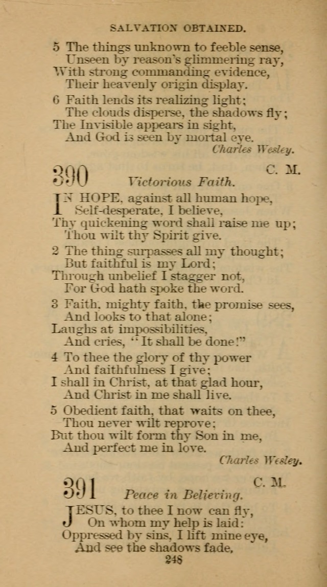 The Hymn Book of the Free Methodist Church page 250