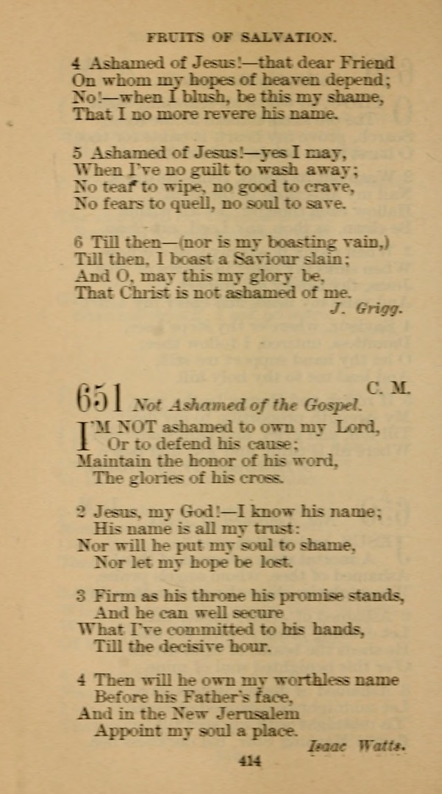 The Hymn Book of the Free Methodist Church page 416