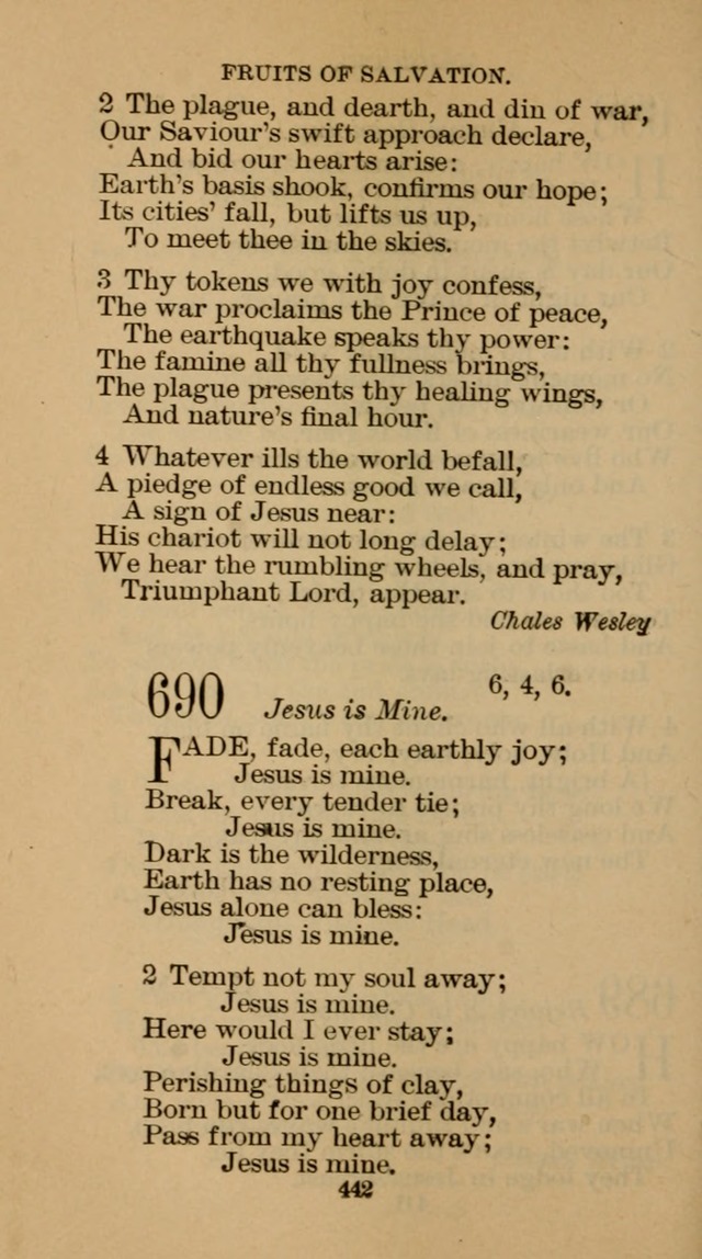 The Hymn Book of the Free Methodist Church page 444