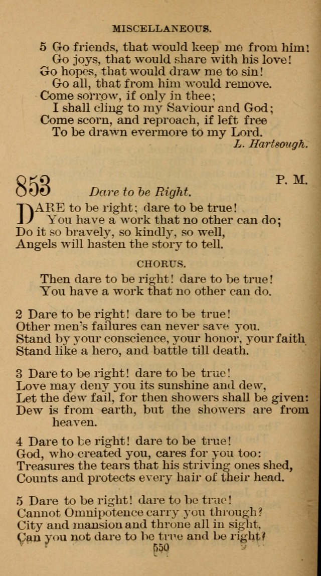 The Hymn Book of the Free Methodist Church page 552