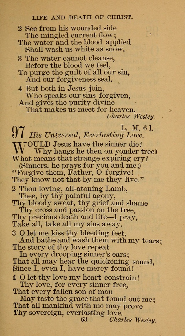 The Hymn Book of the Free Methodist Church page 63