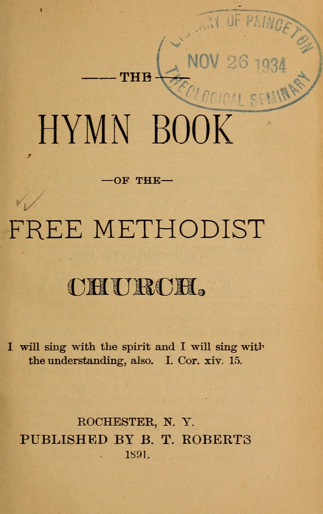 The Hymn Book of the Free Methodist Church page ix