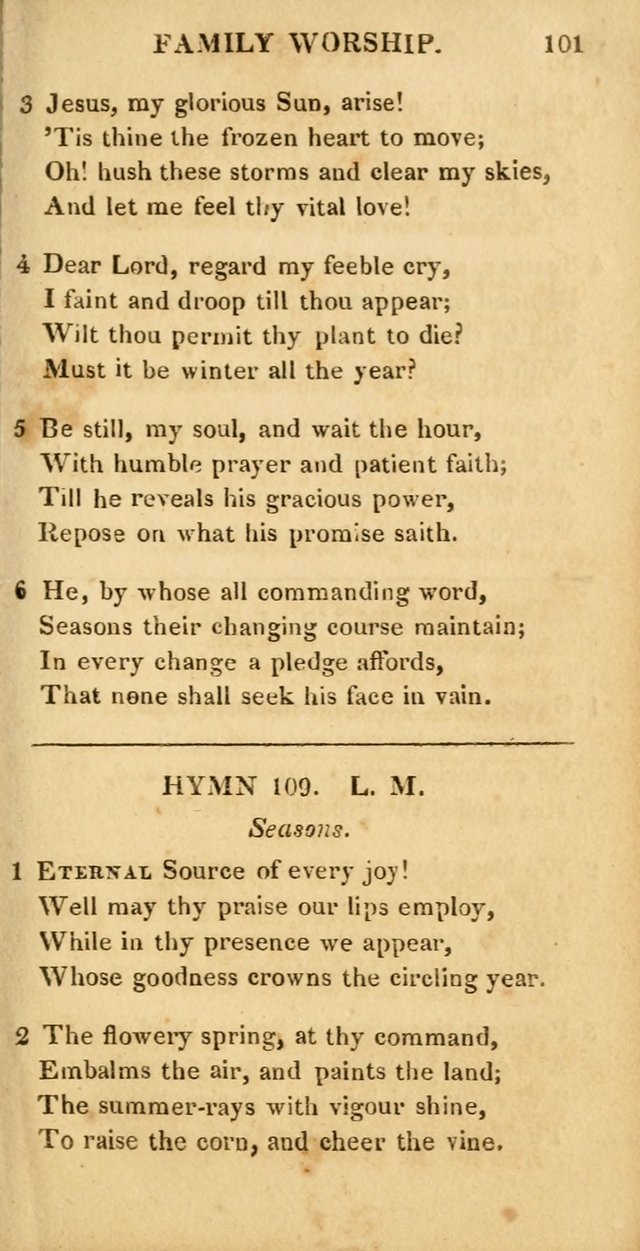 Hymns for Family Worship, with Prayers for Every Day in the Week (2nd ed.) page 101