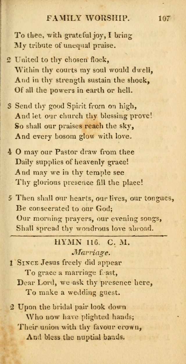 Hymns for Family Worship, with Prayers for Every Day in the Week (2nd ed.) page 107