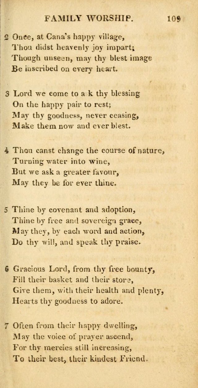 Hymns for Family Worship, with Prayers for Every Day in the Week (2nd ed.) page 109