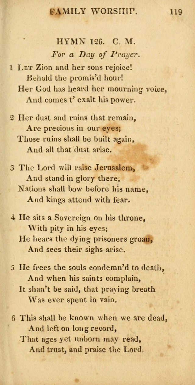 Hymns for Family Worship, with Prayers for Every Day in the Week (2nd ed.) page 119