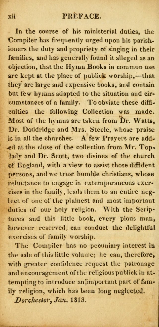 Hymns for Family Worship, with Prayers for Every Day in the Week (2nd ed.) page 12