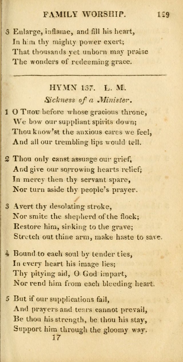 Hymns for Family Worship, with Prayers for Every Day in the Week (2nd ed.) page 129