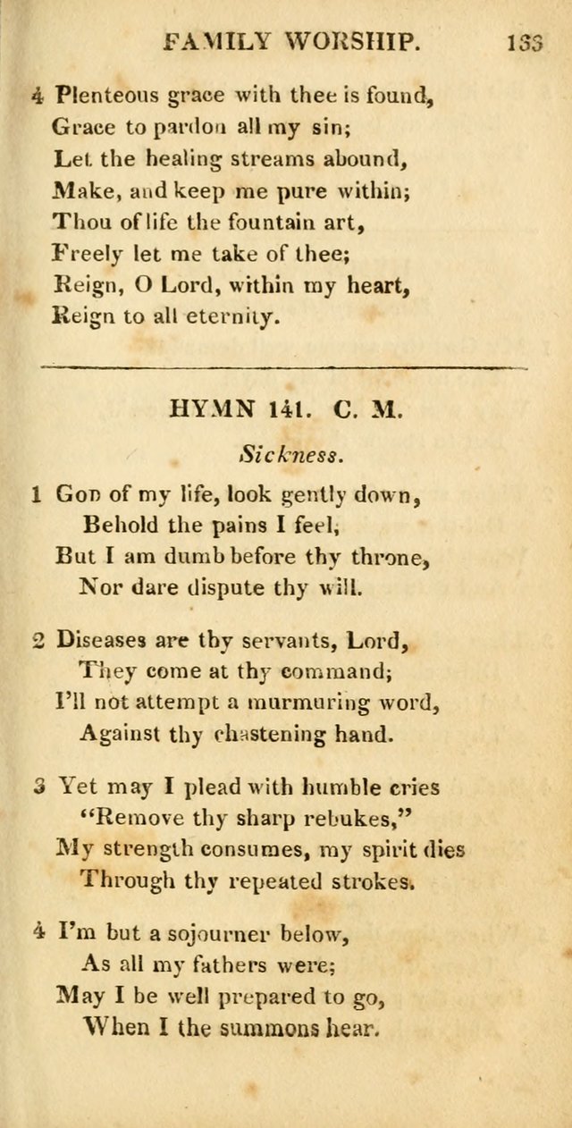 Hymns for Family Worship, with Prayers for Every Day in the Week (2nd ed.) page 133