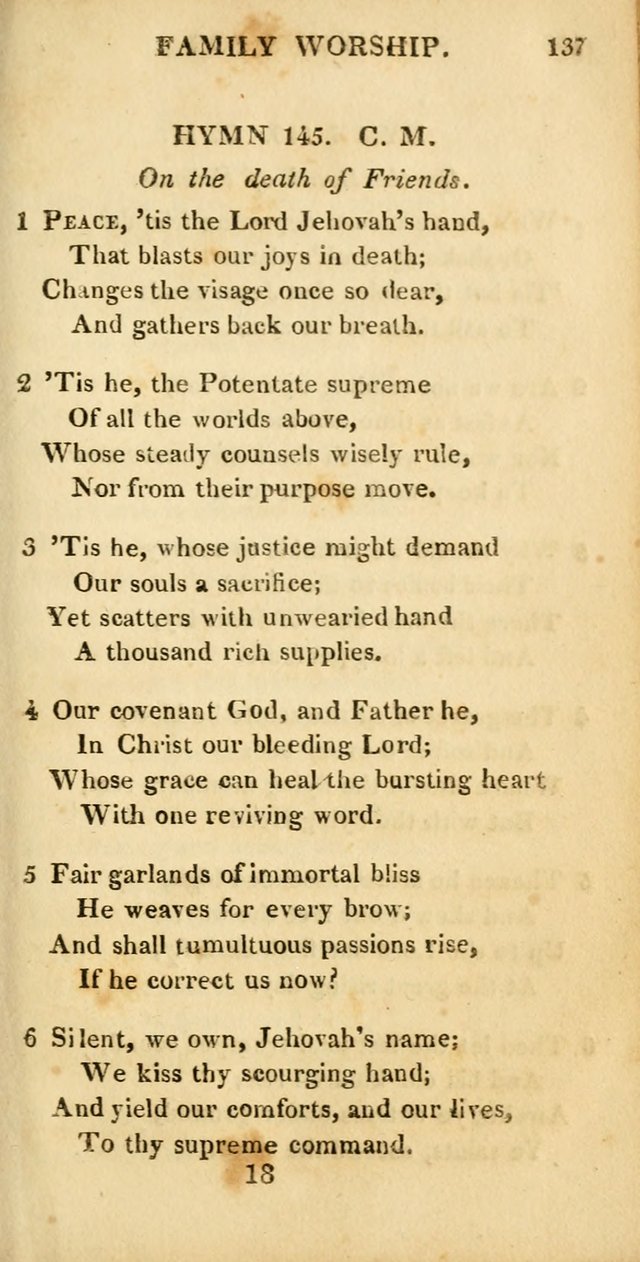 Hymns for Family Worship, with Prayers for Every Day in the Week (2nd ed.) page 137