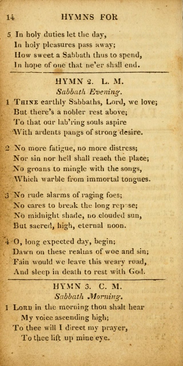 Hymns for Family Worship, with Prayers for Every Day in the Week (2nd ed.) page 14