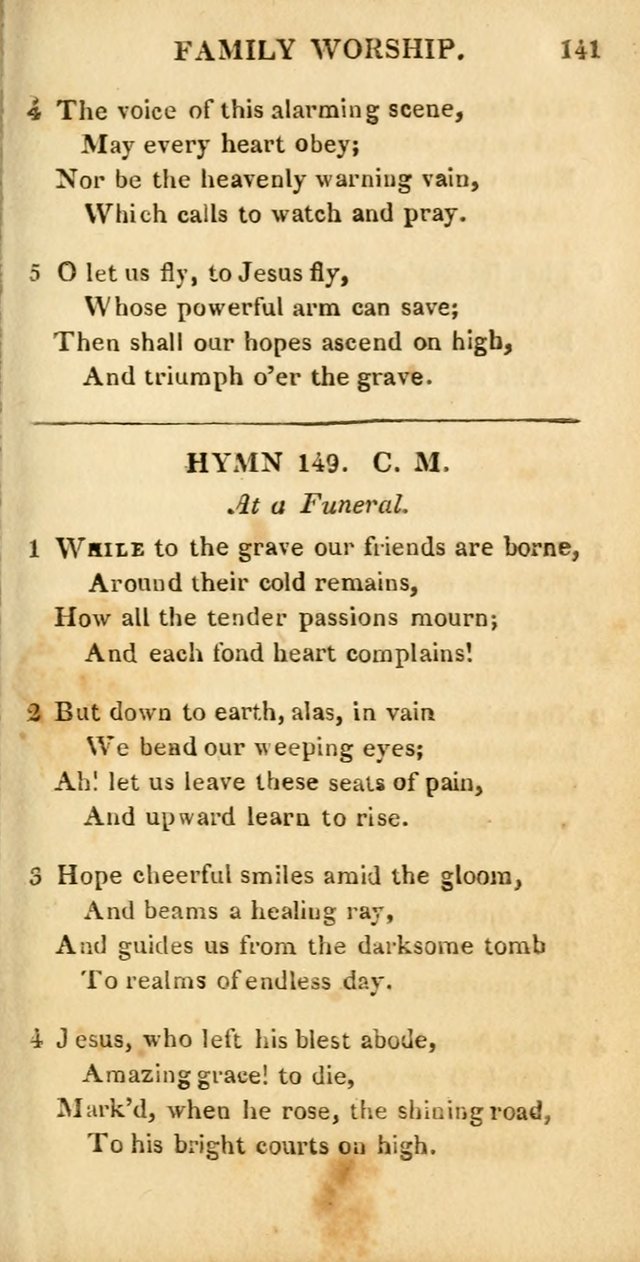 Hymns for Family Worship, with Prayers for Every Day in the Week (2nd ed.) page 141