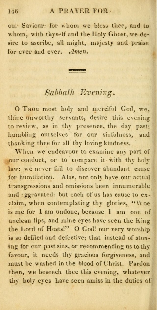 Hymns for Family Worship, with Prayers for Every Day in the Week (2nd ed.) page 146