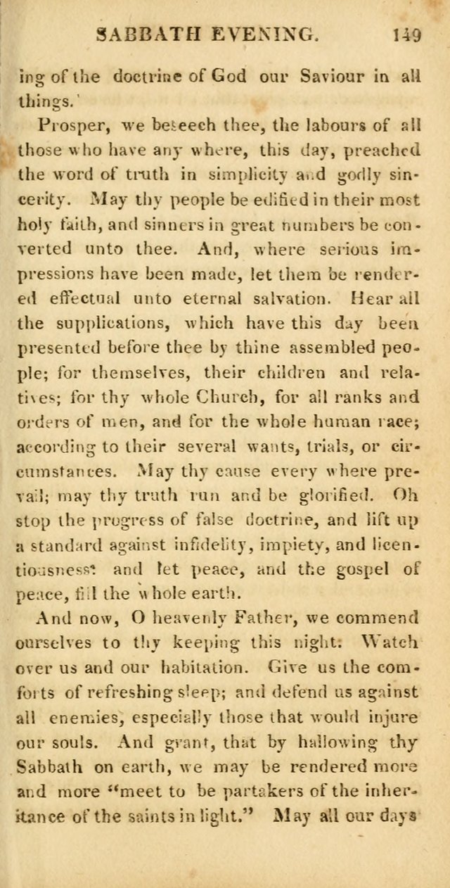 Hymns for Family Worship, with Prayers for Every Day in the Week (2nd ed.) page 149