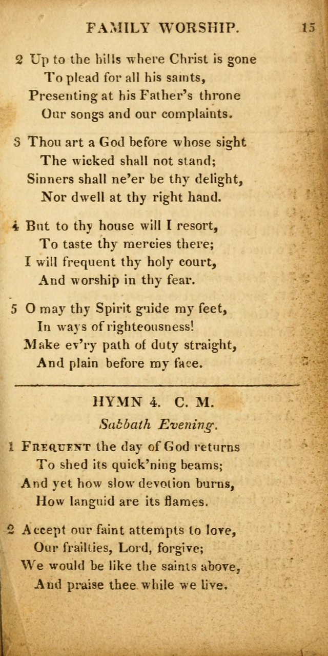 Hymns for Family Worship, with Prayers for Every Day in the Week (2nd ed.) page 15