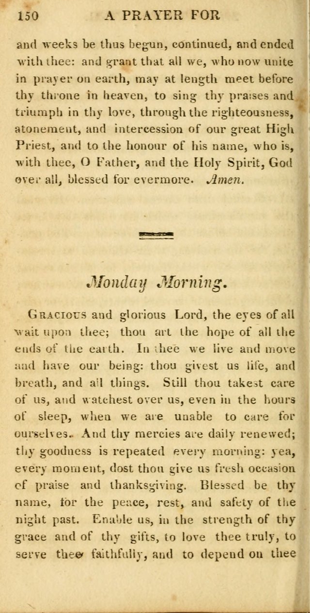 Hymns for Family Worship, with Prayers for Every Day in the Week (2nd ed.) page 150