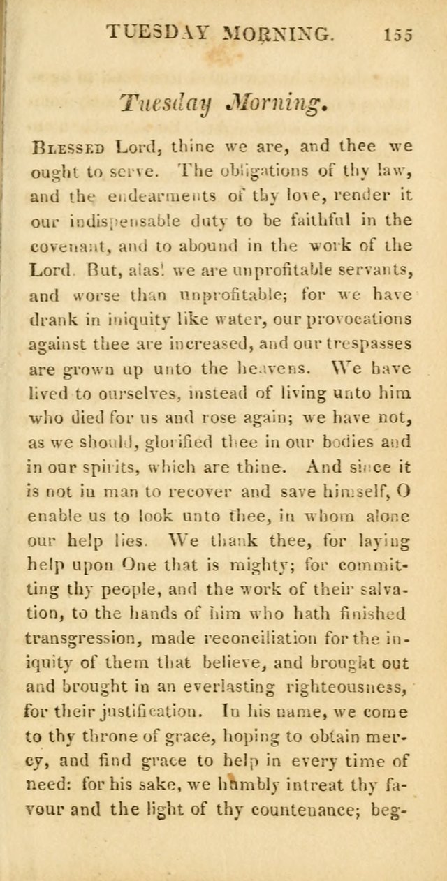 Hymns for Family Worship, with Prayers for Every Day in the Week (2nd ed.) page 155