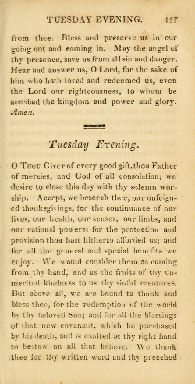 Hymns for Family Worship, with Prayers for Every Day in the Week (2nd ed.) page 157