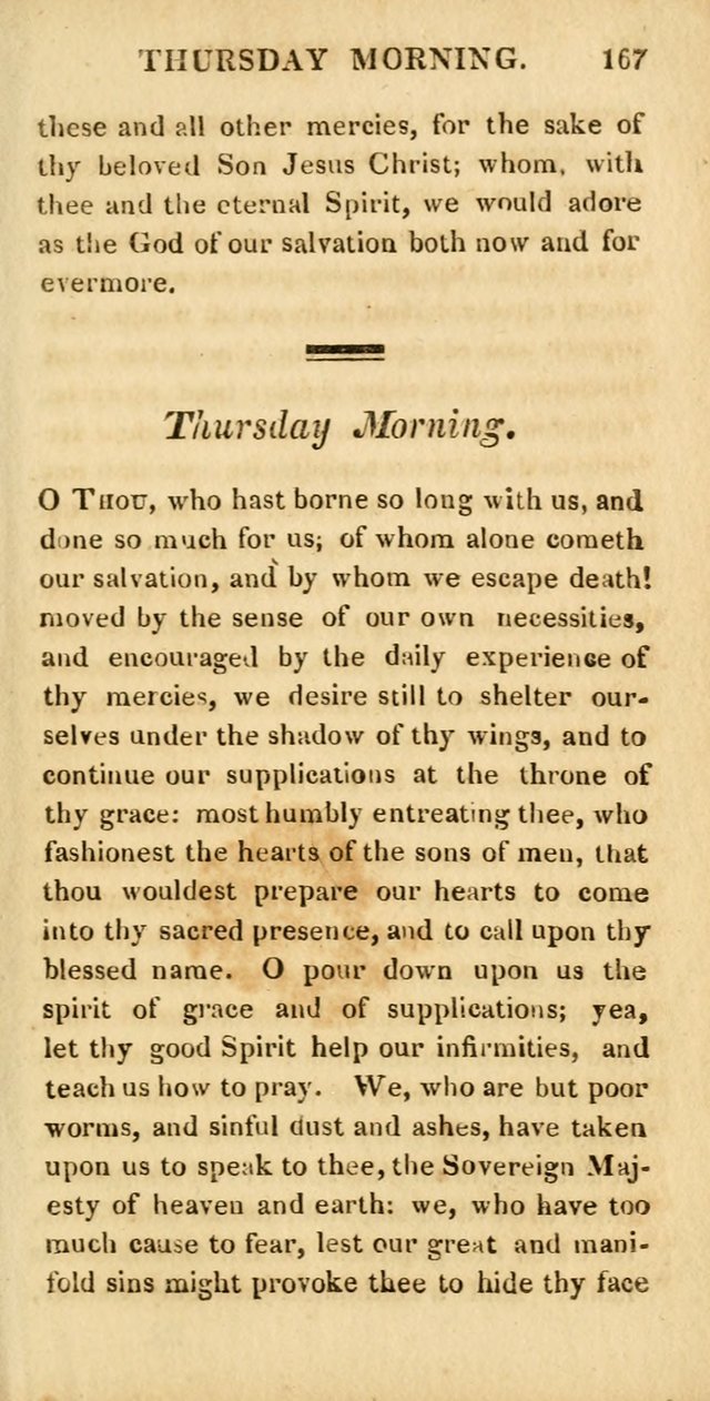 Hymns for Family Worship, with Prayers for Every Day in the Week (2nd ed.) page 167