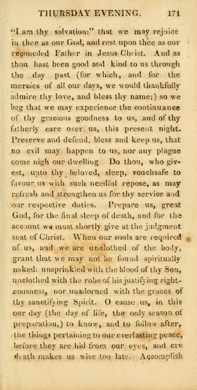 Hymns for Family Worship, with Prayers for Every Day in the Week (2nd ed.) page 171