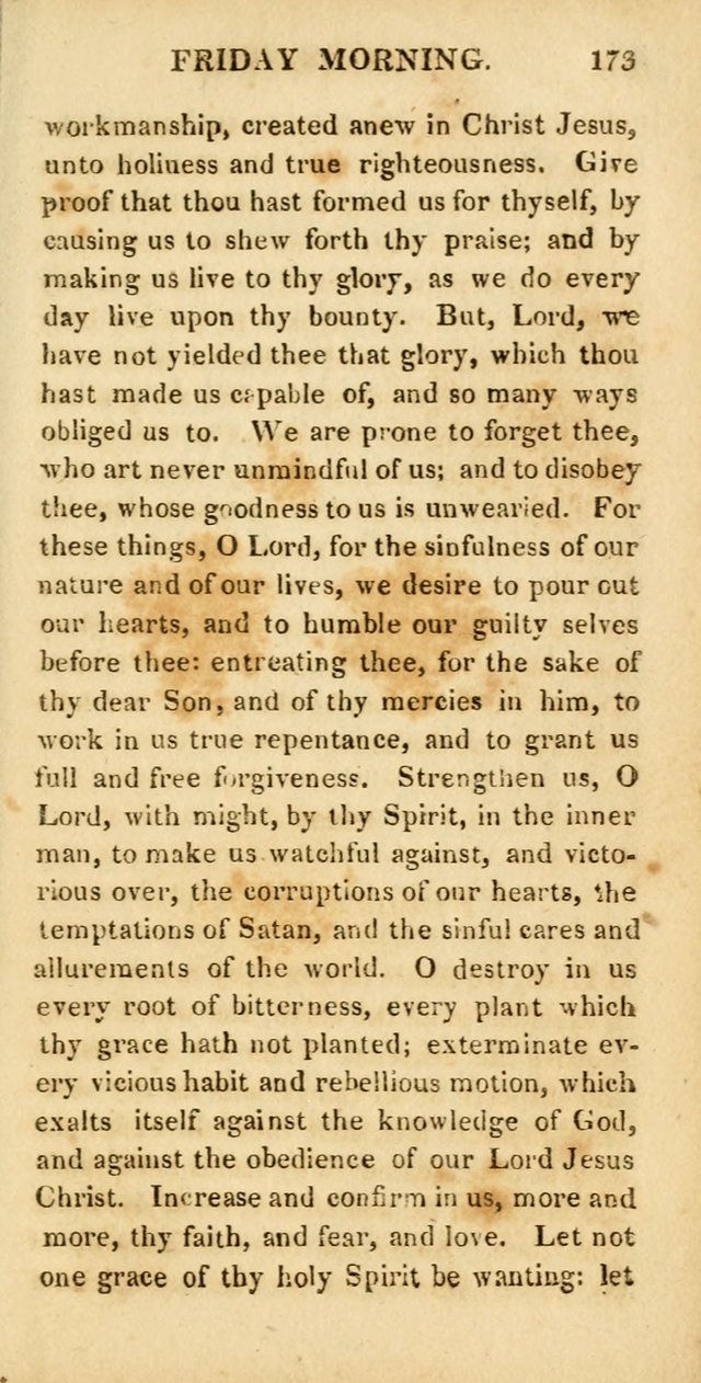 Hymns for Family Worship, with Prayers for Every Day in the Week (2nd ed.) page 173