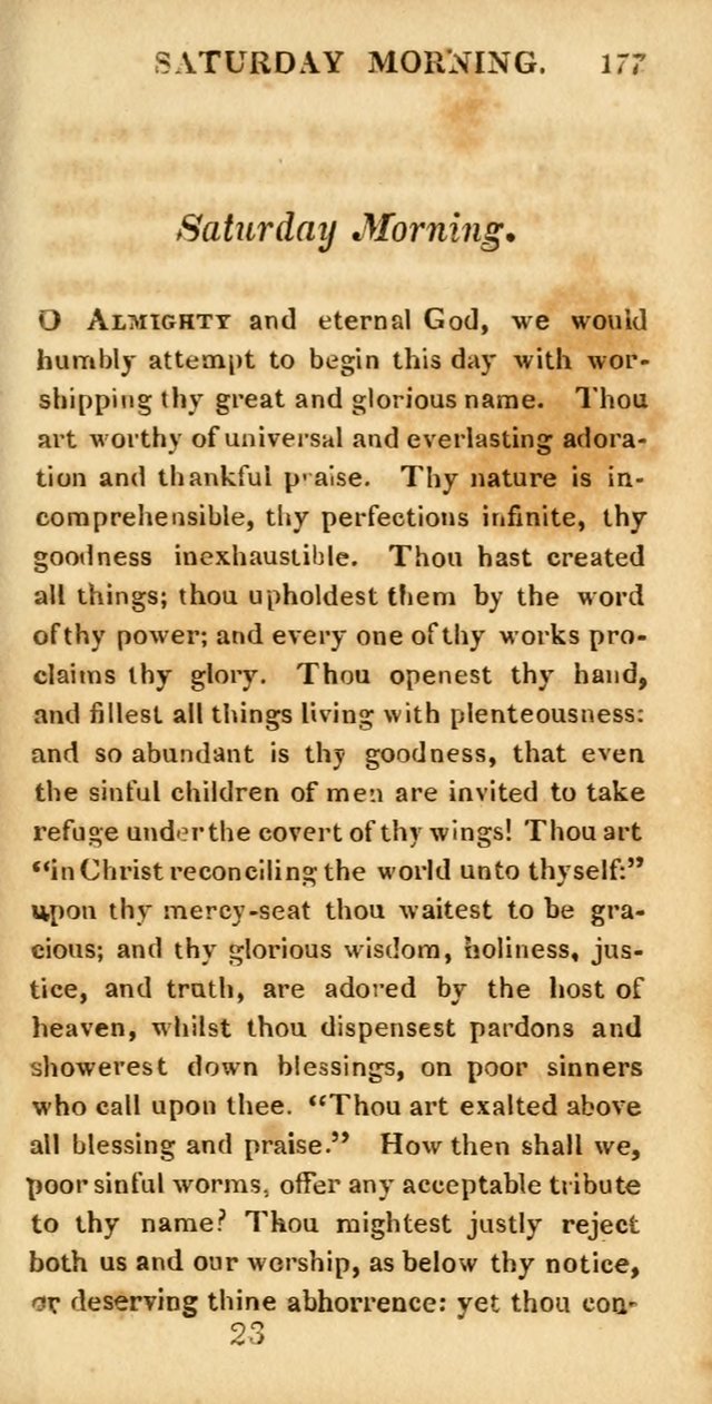 Hymns for Family Worship, with Prayers for Every Day in the Week (2nd ed.) page 177