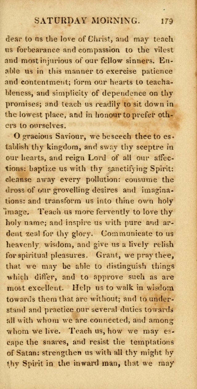 Hymns for Family Worship, with Prayers for Every Day in the Week (2nd ed.) page 179