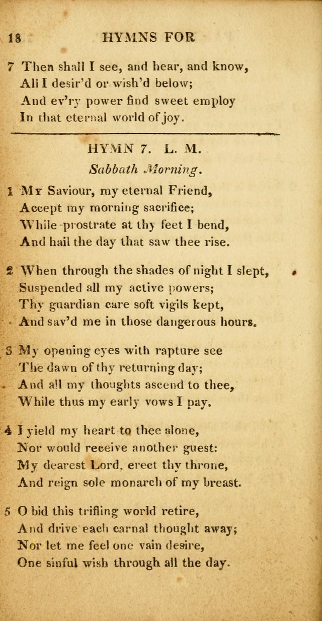 Hymns for Family Worship, with Prayers for Every Day in the Week (2nd ed.) page 18