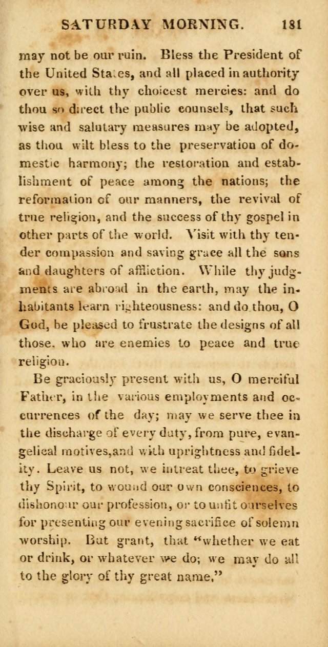 Hymns for Family Worship, with Prayers for Every Day in the Week (2nd ed.) page 181