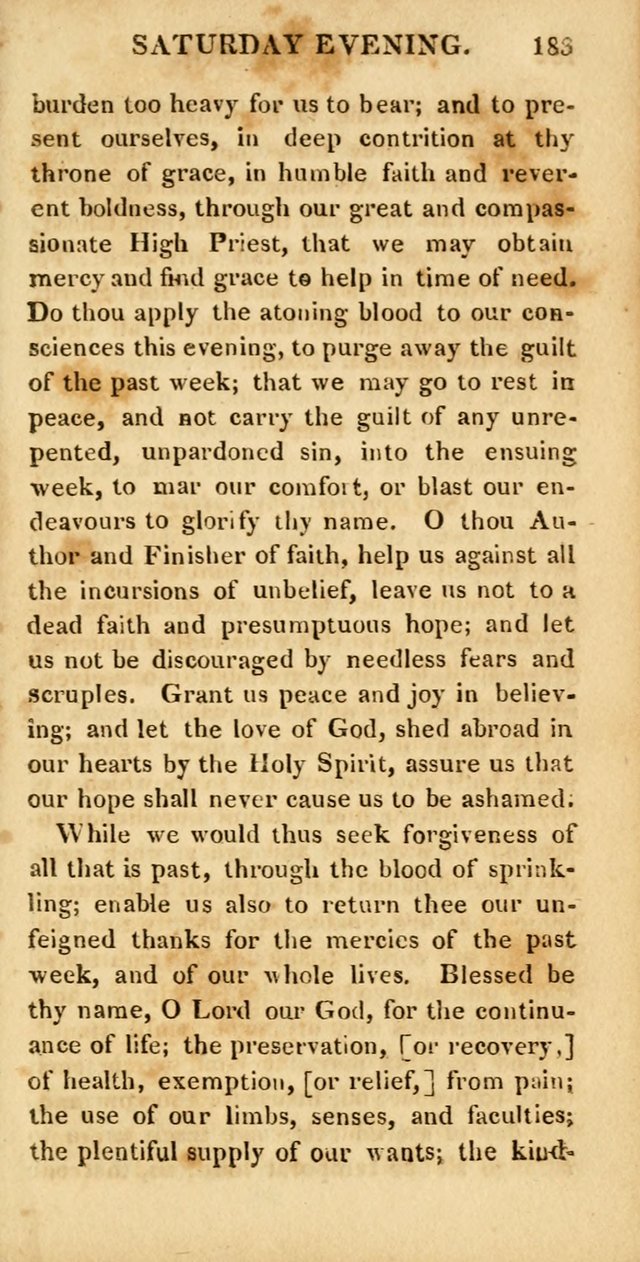 Hymns for Family Worship, with Prayers for Every Day in the Week (2nd ed.) page 183