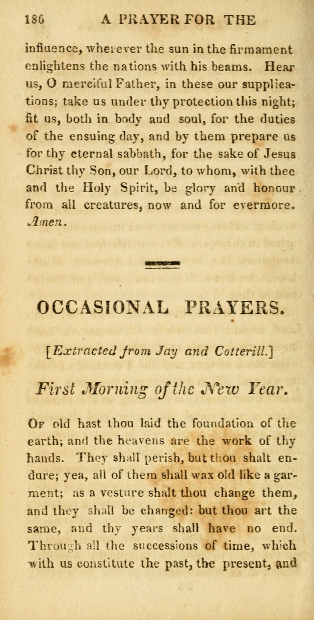 Hymns for Family Worship, with Prayers for Every Day in the Week (2nd ed.) page 186