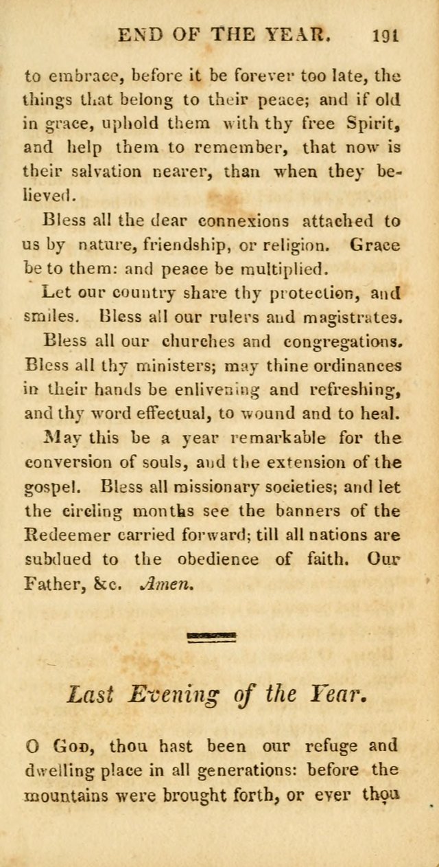 Hymns for Family Worship, with Prayers for Every Day in the Week (2nd ed.) page 191