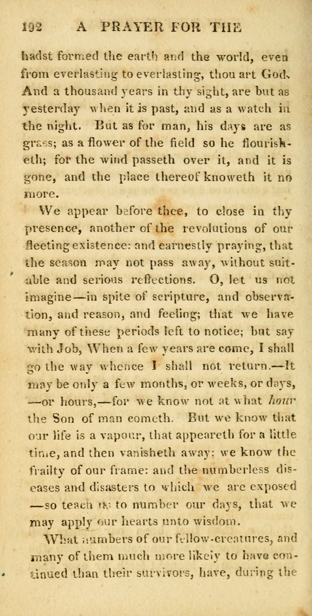 Hymns for Family Worship, with Prayers for Every Day in the Week (2nd ed.) page 192