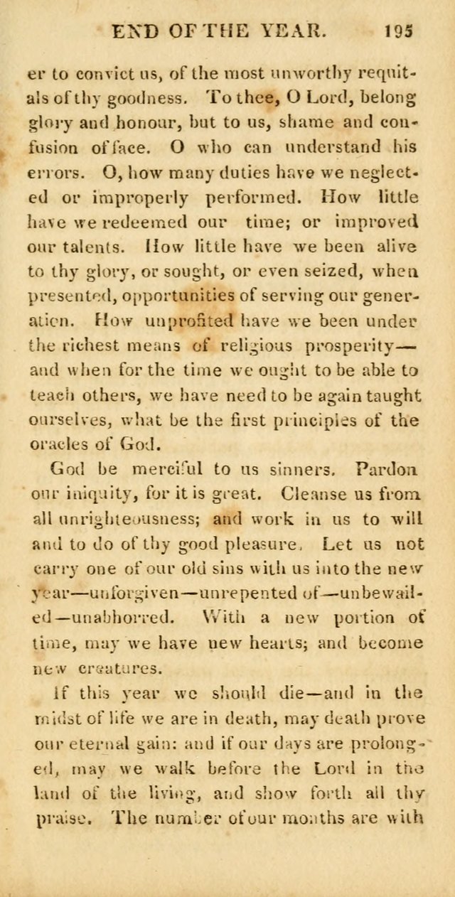 Hymns for Family Worship, with Prayers for Every Day in the Week (2nd ed.) page 195