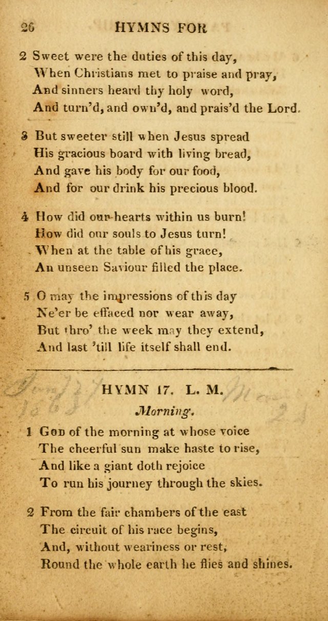 Hymns for Family Worship, with Prayers for Every Day in the Week (2nd ed.) page 26