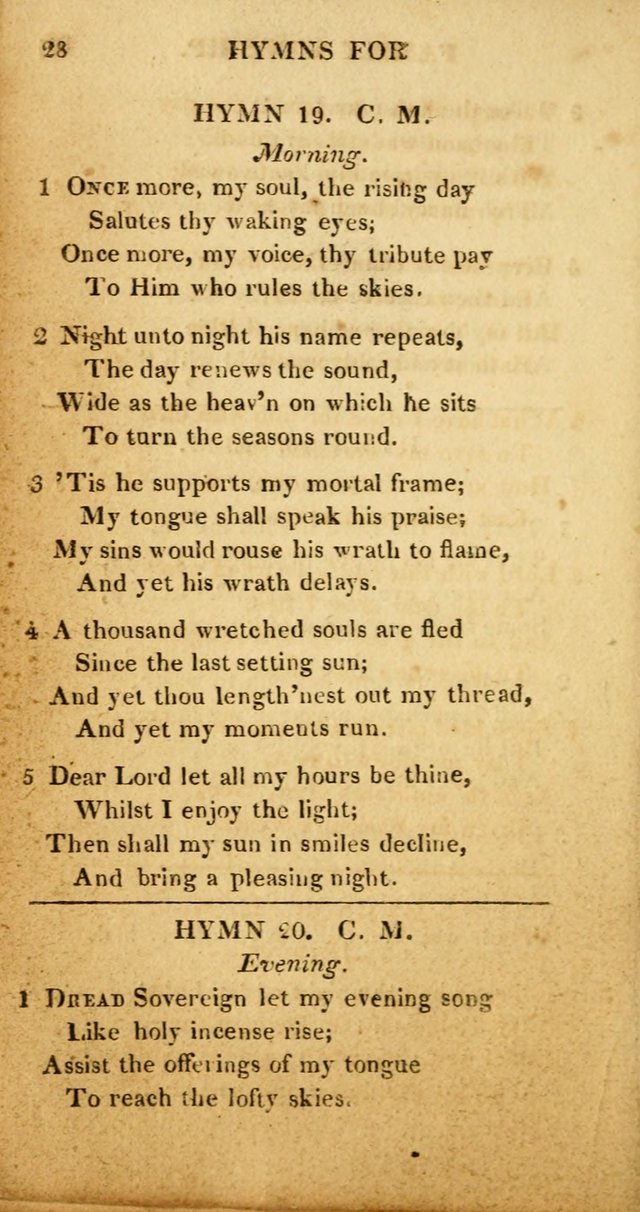 Hymns for Family Worship, with Prayers for Every Day in the Week (2nd ed.) page 28