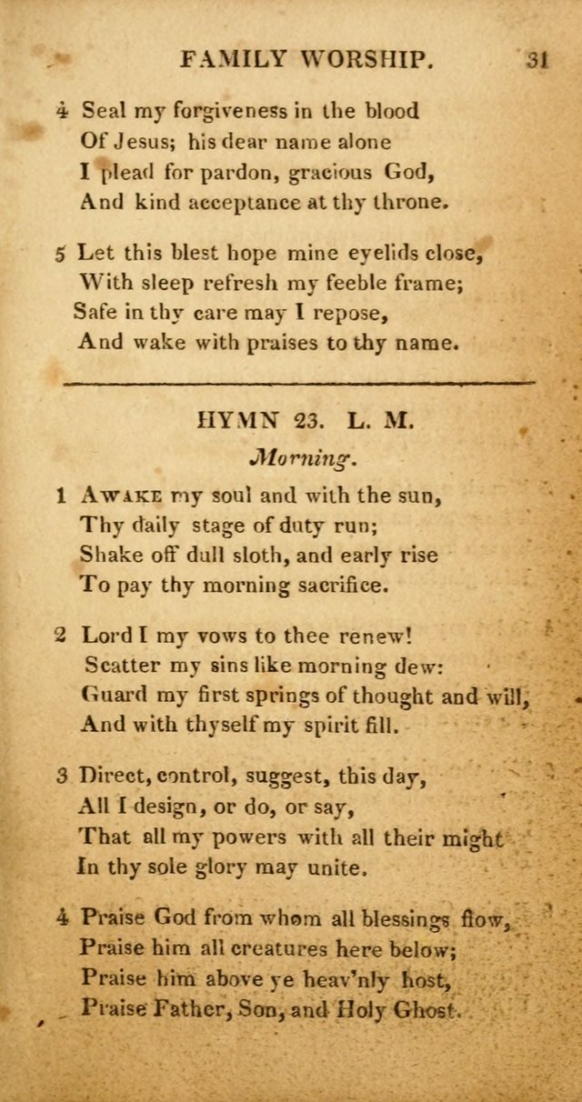 Hymns for Family Worship, with Prayers for Every Day in the Week (2nd ed.) page 31