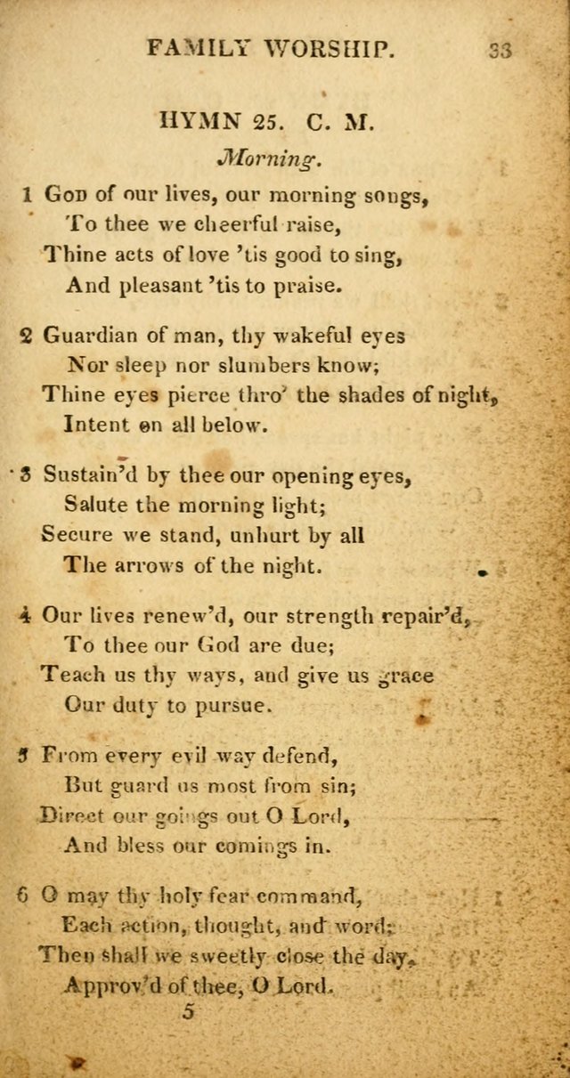 Hymns for Family Worship, with Prayers for Every Day in the Week (2nd ed.) page 33