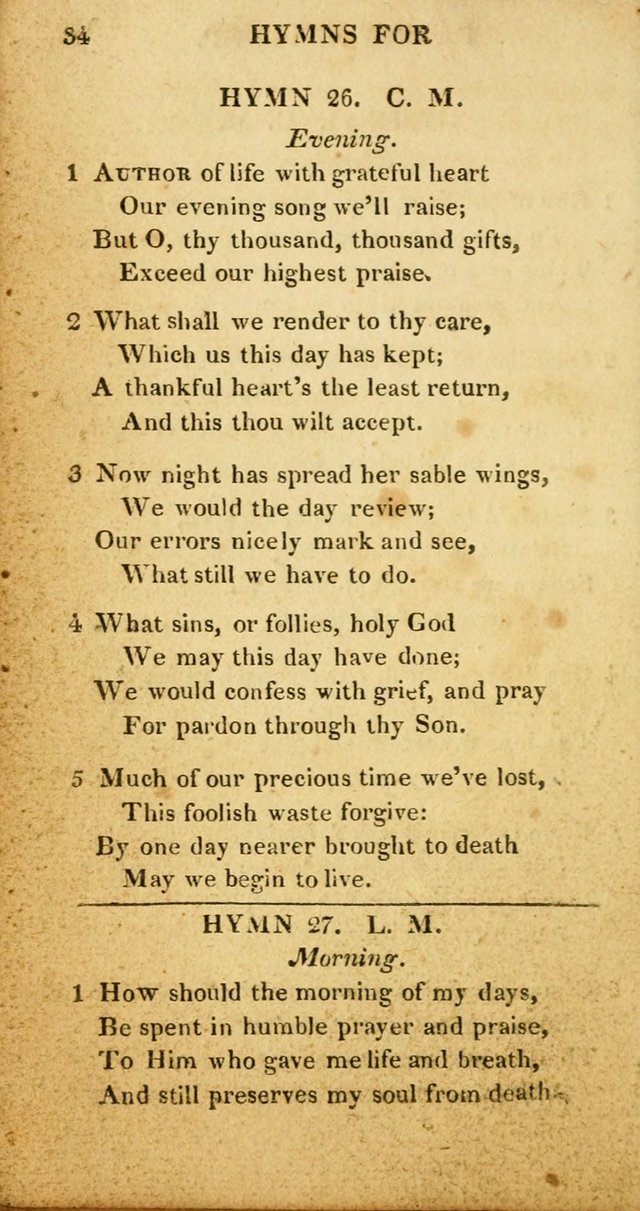 Hymns for Family Worship, with Prayers for Every Day in the Week (2nd ed.) page 34