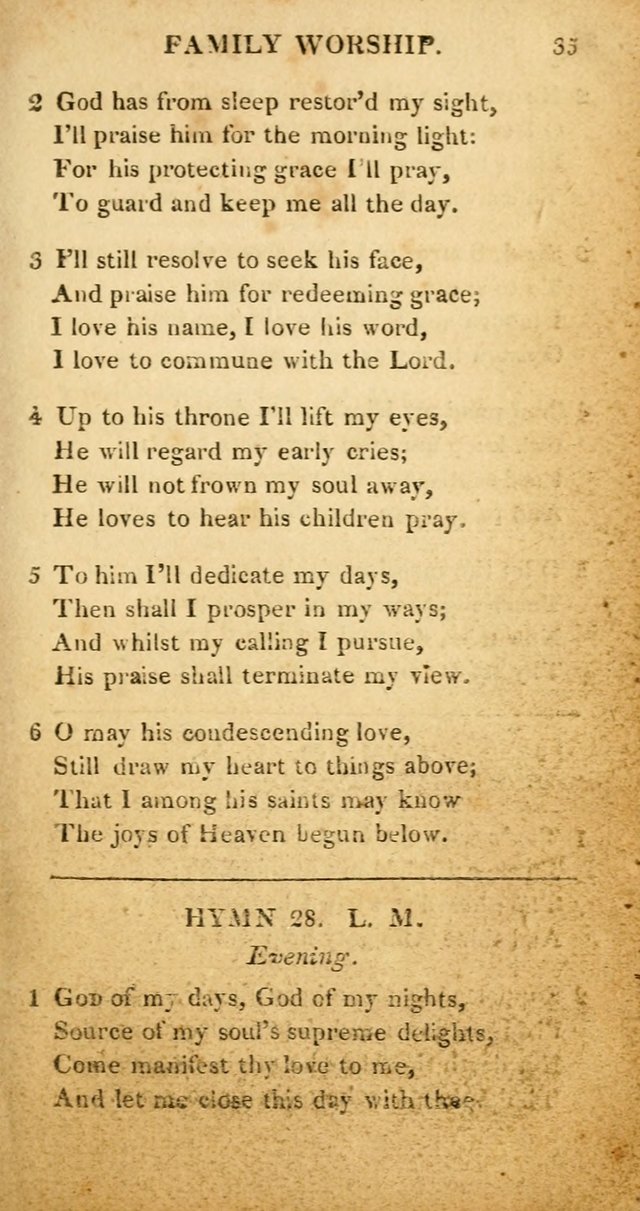 Hymns for Family Worship, with Prayers for Every Day in the Week (2nd ed.) page 35