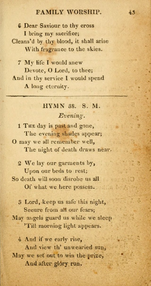 Hymns for Family Worship, with Prayers for Every Day in the Week (2nd ed.) page 43