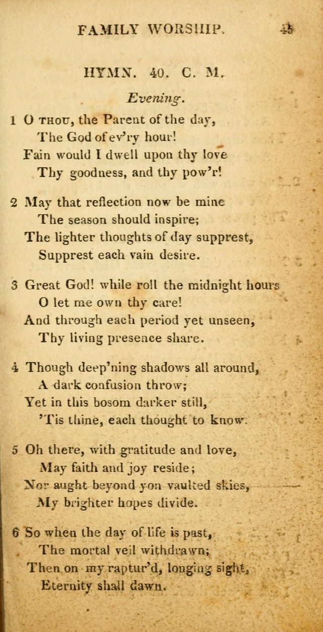 Hymns for Family Worship, with Prayers for Every Day in the Week (2nd ed.) page 45